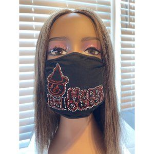 Happy Halloween Bling Rhinestone Filter Face Mask